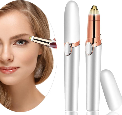 Eyebrow Hair Remover, Eyebrow Razor, Flawless & Pain-Free Eyebrow Facial Hair Removal for Women & Men, Fast and Easy Hair Trimmer (White)